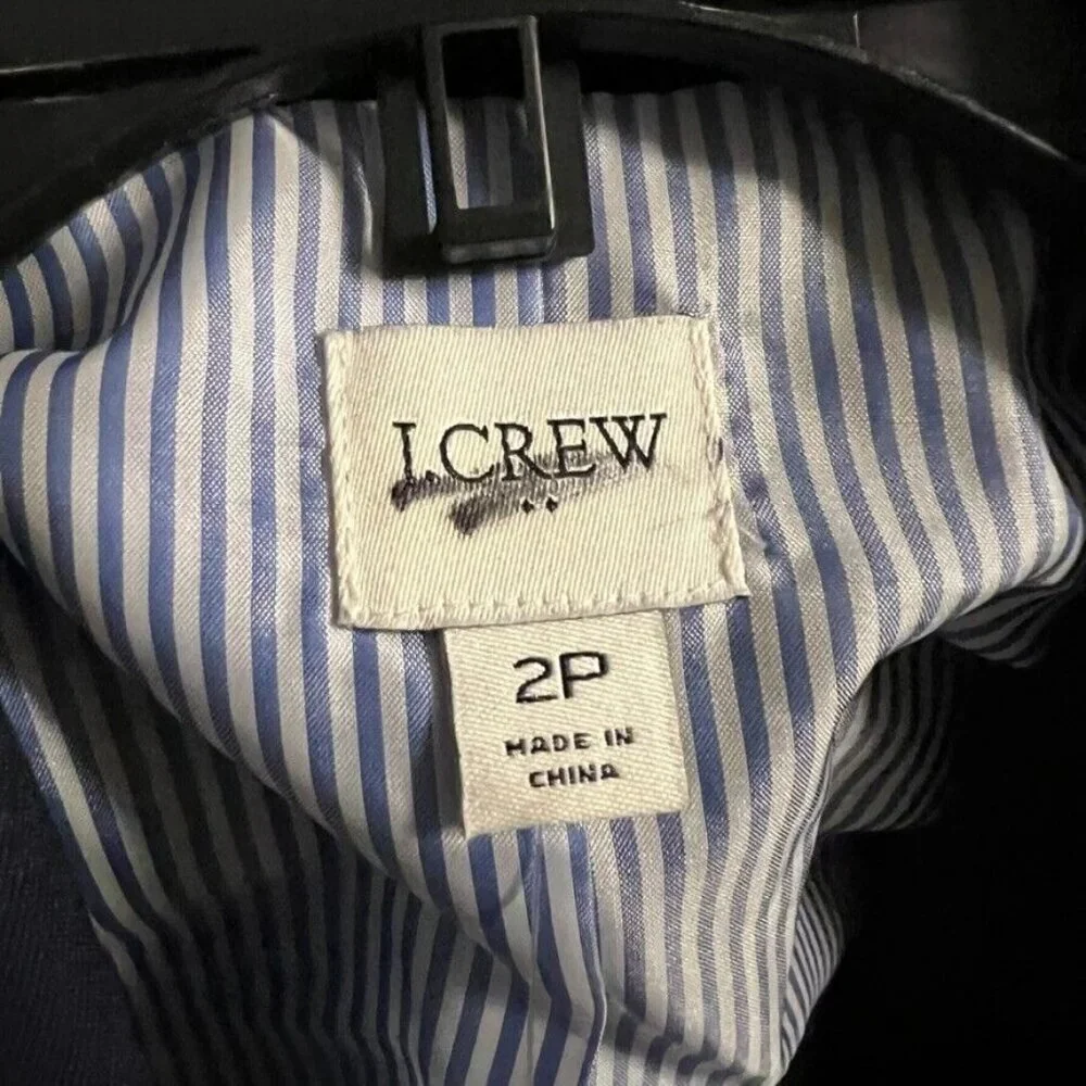 J.Crew $198 Petite Original Schoolboy Blazer Navy Size P2 AZ566 - Picture 10 of 10